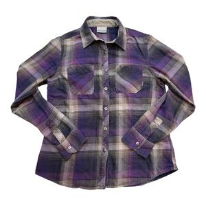 Columbia Cotton Flannel Long Sleeve Button Down Shirt Size M